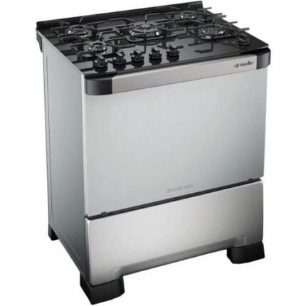 Fogão Mueller 5 Bocas Decorato Vetro Automático Mesa de Vidro Tripla Chama