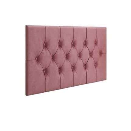 Cabeceira Painel Cama Box Solteiro 90 cm capitonê Suspensa - Rose Suede